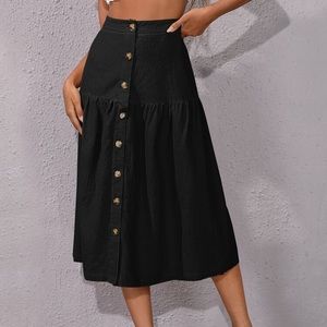 SHEIN High Waisted Button Front Skirt size small